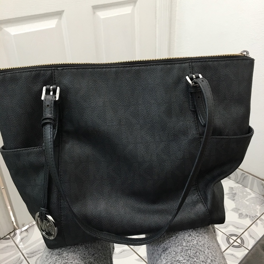 Michael Kors black tote bag